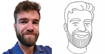 Davinci simplified portrait