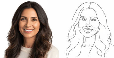 Monet simplified portrait